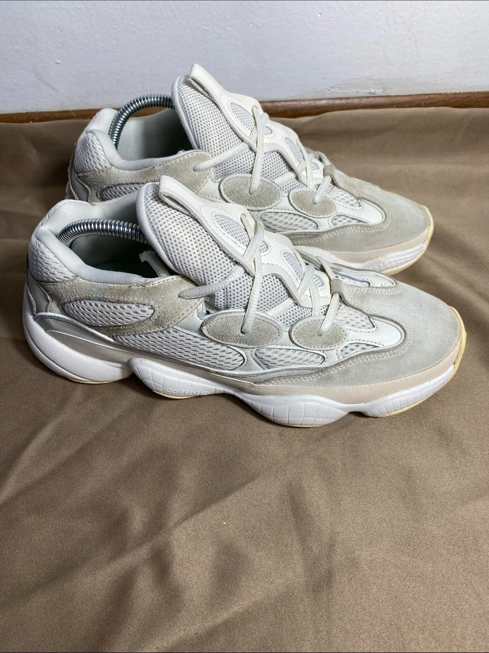 Adidas Yeezy 500 'Bone White' FV3573 Kanye Shoes Sneakers Mens Size 10 Used